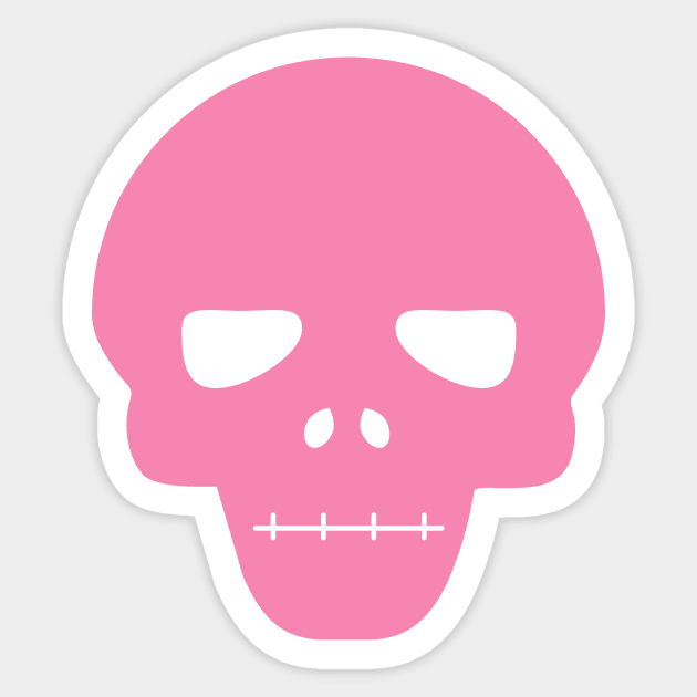 Cute Cartoon Pink Skull Sticker by From Mars